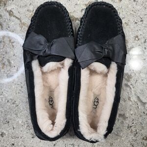 UGG Women's Black Moccasin Slippers